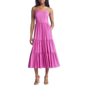 Chelsea 28 Shine Stripe Tiered Maxi Sundress Purple Orchid Smocked‎ XL Nordstrom